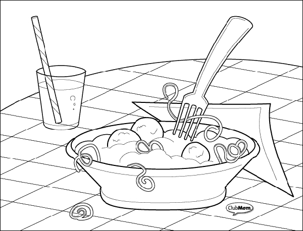 macaroni coloring pages - photo #34